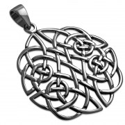 Large Celtic Knot Silver Pendant, pn533